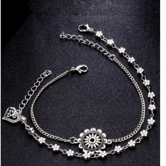 2PC FLORAL ANKLET OR BRACELET - Picture 3 of 3